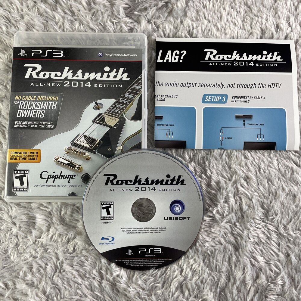 Rocksmith 2014 Edition (No Cable Included) (Sony PlayStation 3, 2014) PS3 CIB